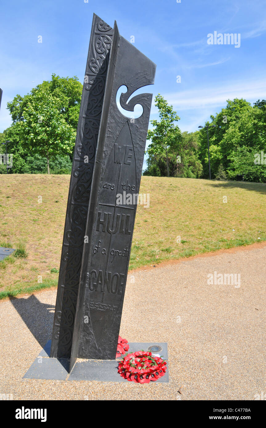 New Zealand War Memorial war memorial morts de guerre la Nouvelle-Zélande d'abord la seconde guerre mondiale le coin de Hyde Park London Banque D'Images
