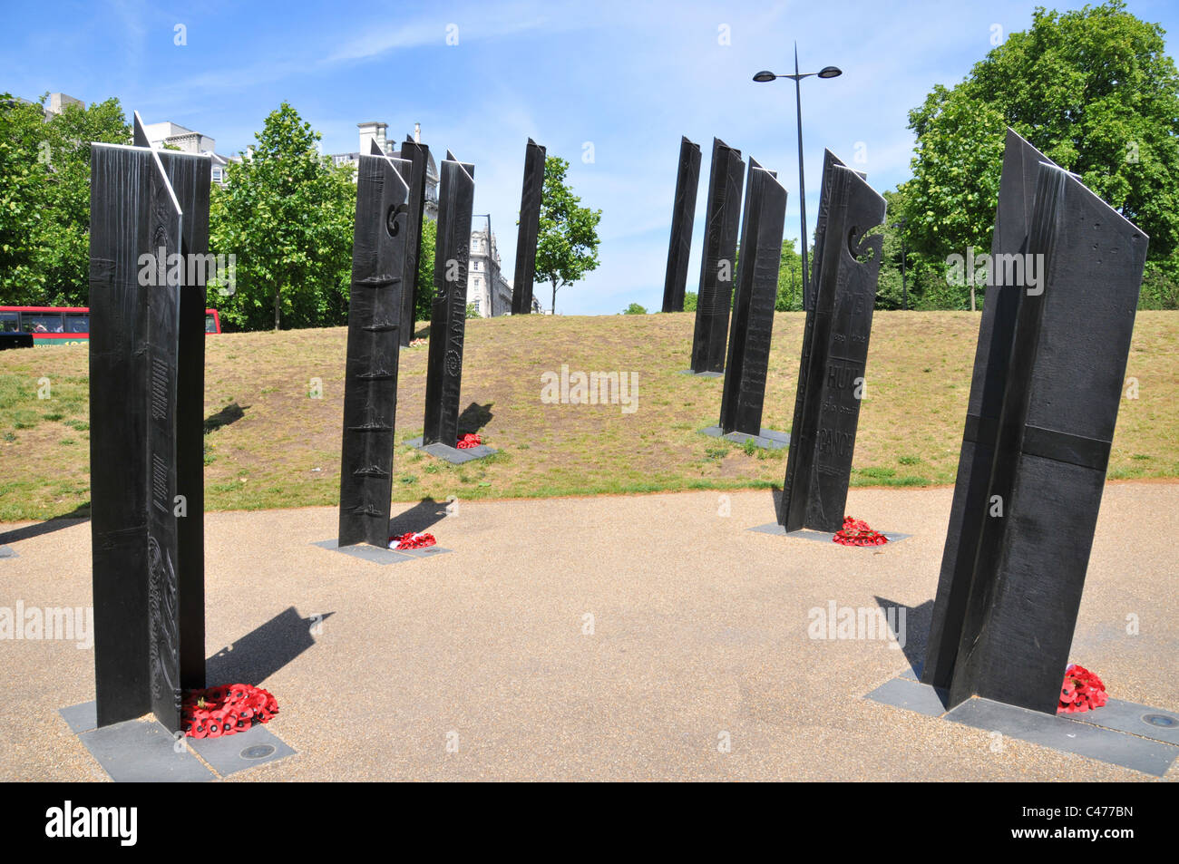 New Zealand War Memorial war memorial morts de guerre la Nouvelle-Zélande d'abord la seconde guerre mondiale le coin de Hyde Park London Banque D'Images