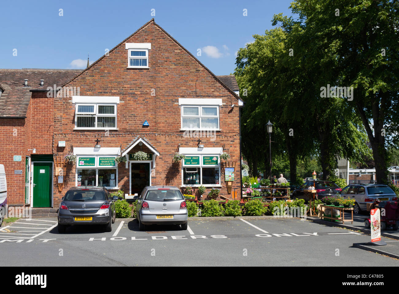 Petit magasin dans le village de Wombourne South Staffordshire Banque D'Images