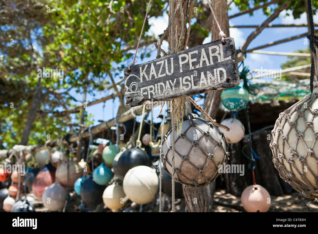 Kazu Perles à l'île de Vendredi, îles du détroit de Torres, Queensland, Australie Banque D'Images