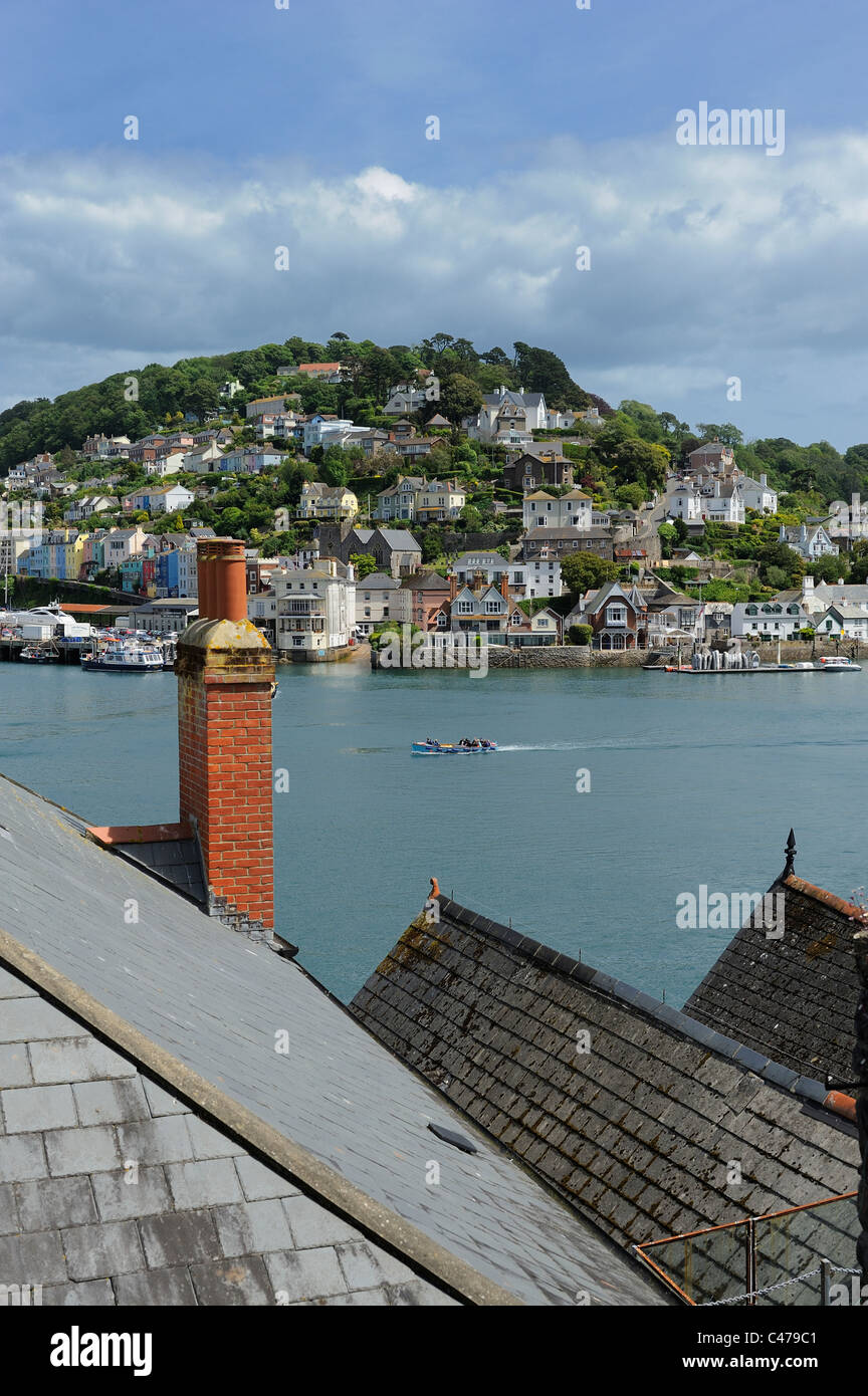 Avis de kingswear sur les toits de Dartmouth devon england uk Banque D'Images