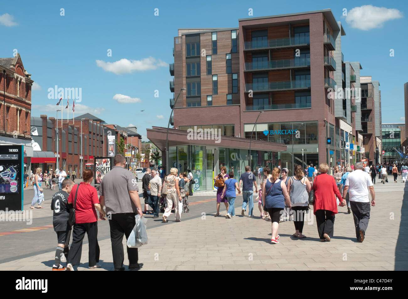 Shoppers à Bury,Greater Manchester, du centre-ville. Banque D'Images