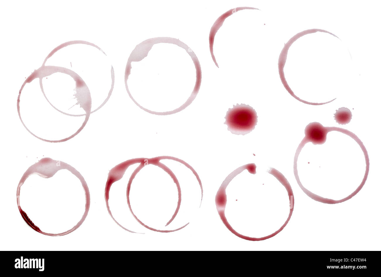 Close up de taches de vin Banque D'Images