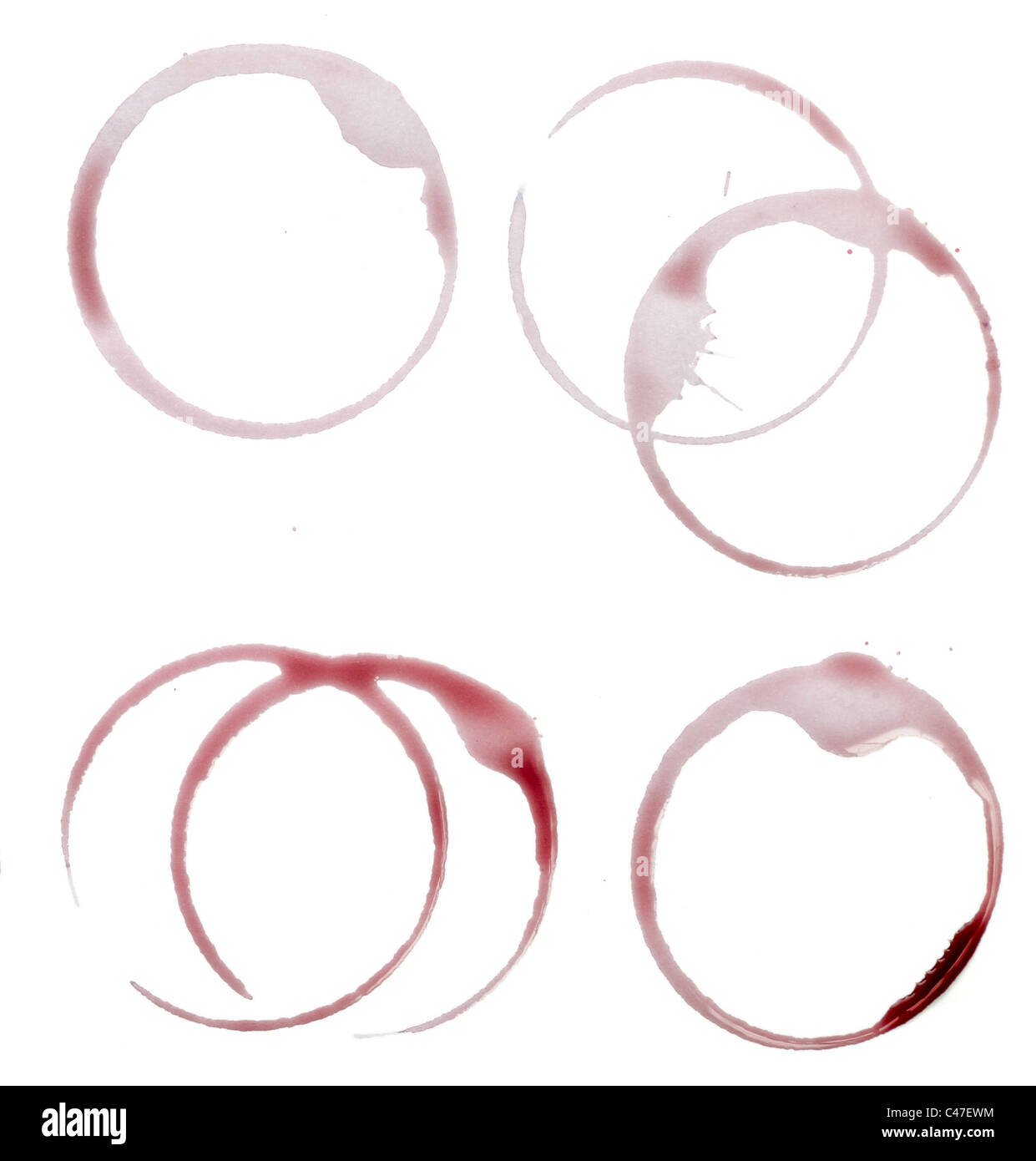 Close up de taches de vin Banque D'Images