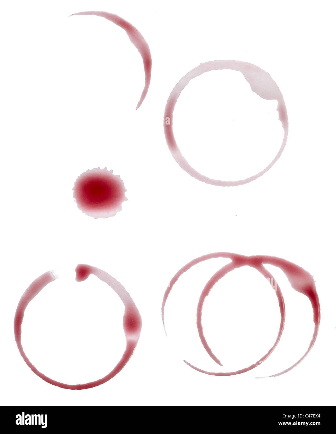 Close up de taches de vin Banque D'Images