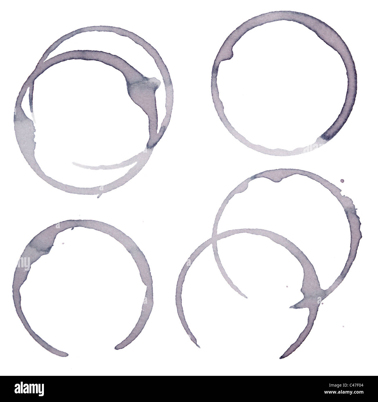 Close up de taches de vin Banque D'Images