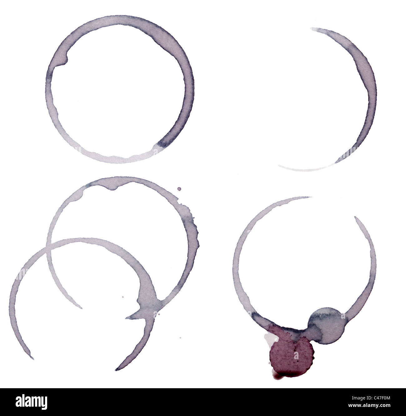 Close up de taches de vin Banque D'Images