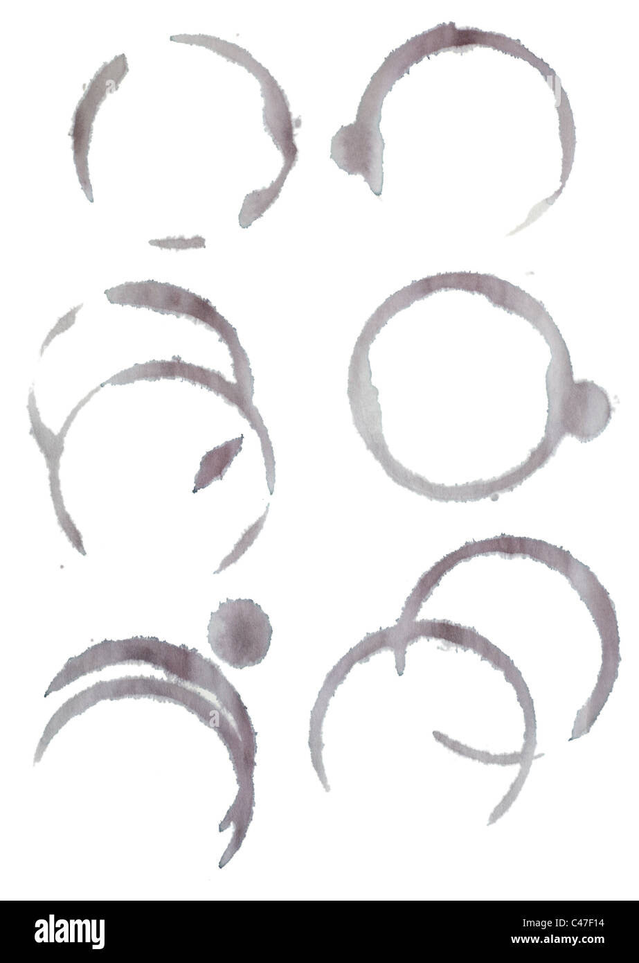 Close up de taches de vin Banque D'Images