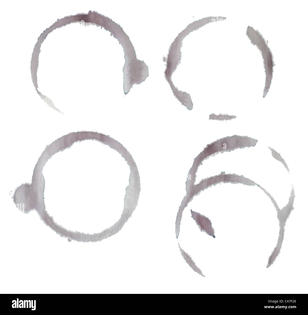 Close up de taches de vin Banque D'Images