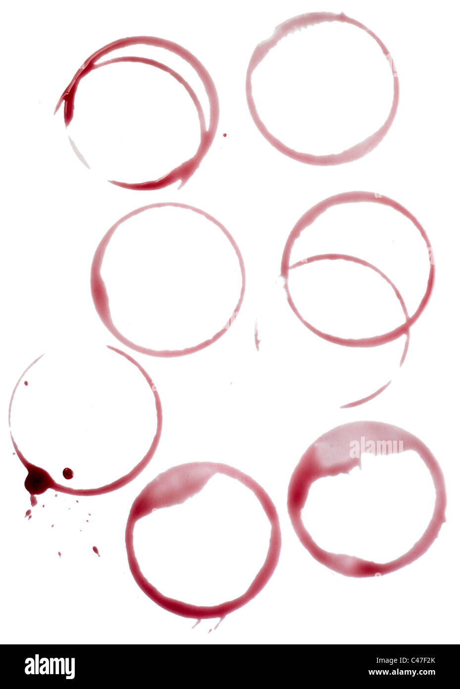 Close up de taches de vin Banque D'Images