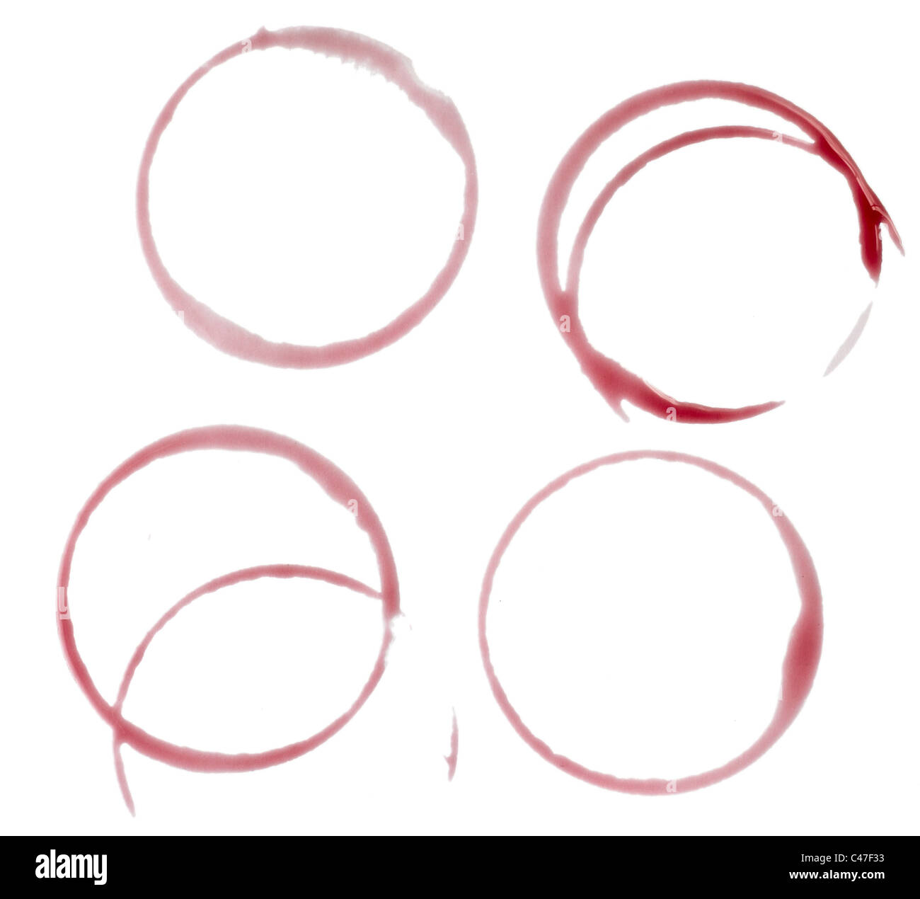 Close up de taches de vin Banque D'Images