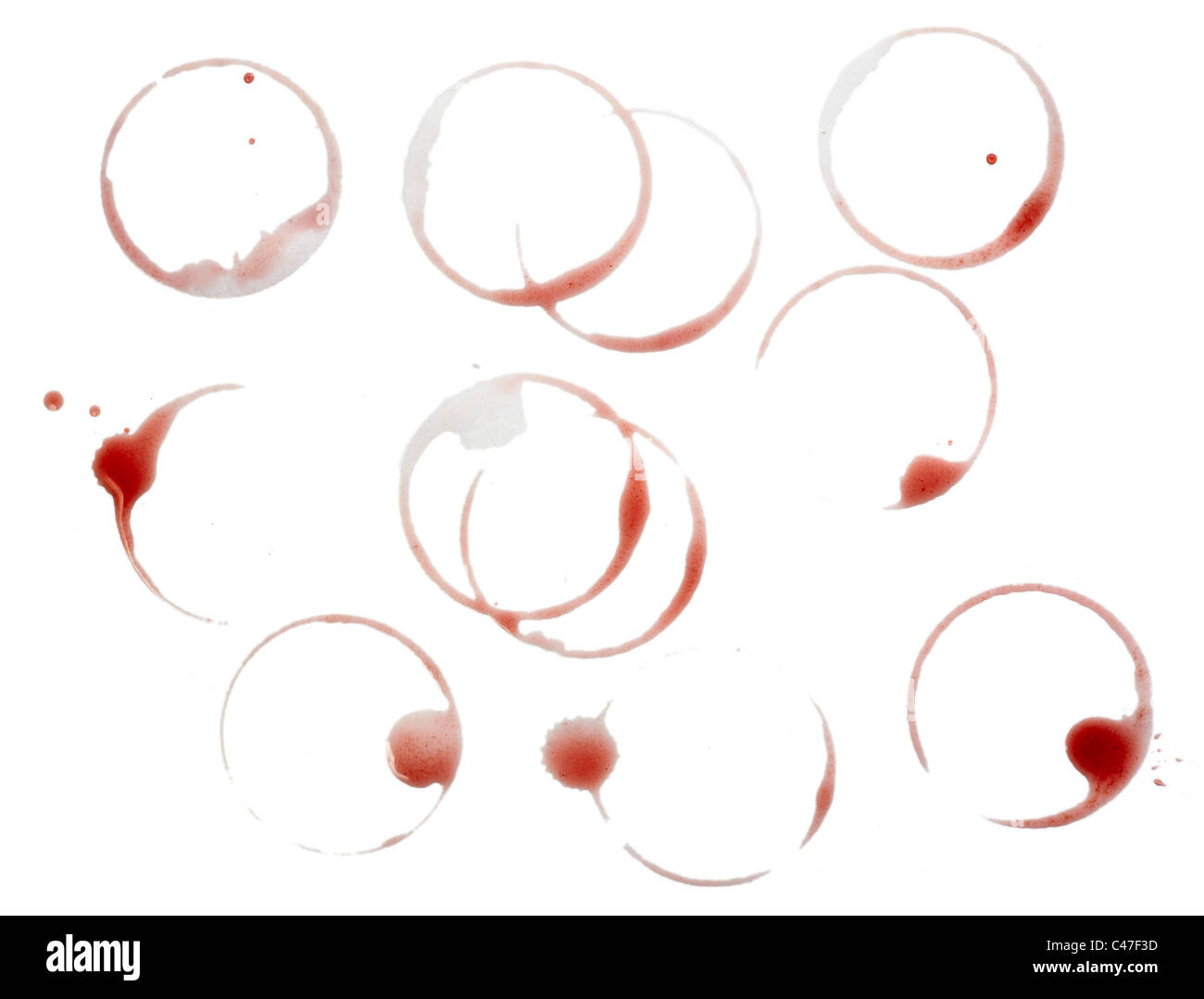 Close up de taches de vin Banque D'Images