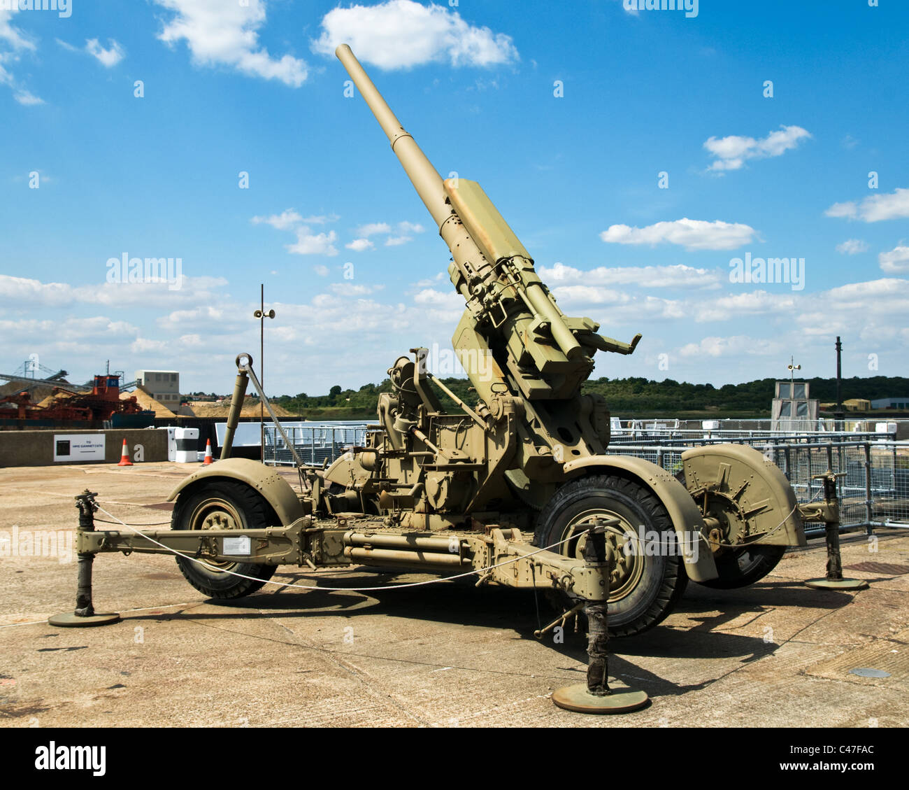 L'artillerie anti-aérienne mobile / flak gun côtières Banque D'Images