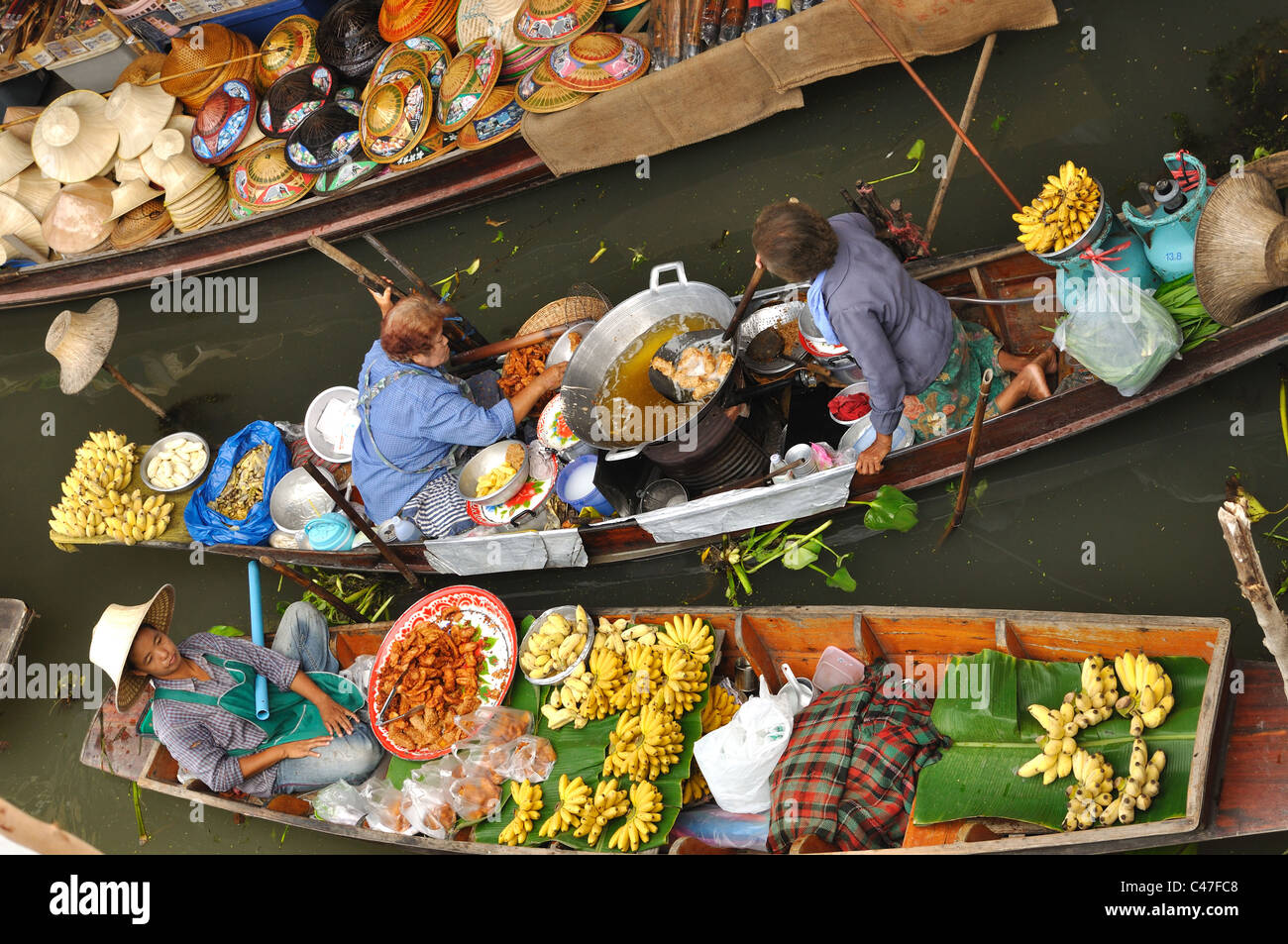 Dans Damnoen Saduak Thaïlande - marchés flottants Banque D'Images