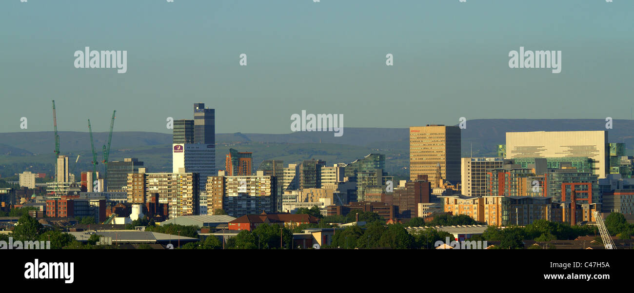 Manchester City Skyline en 2011 England UK Banque D'Images