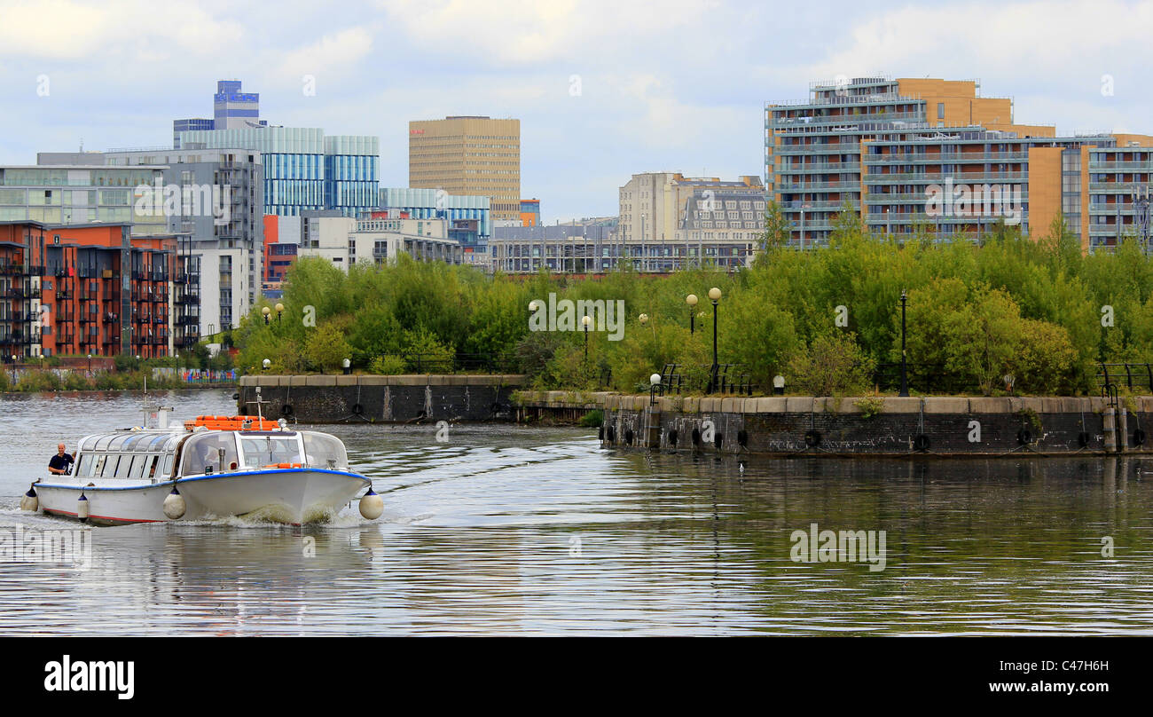 Bateau de plaisance de la rivière Irwell Manchester UK Banque D'Images