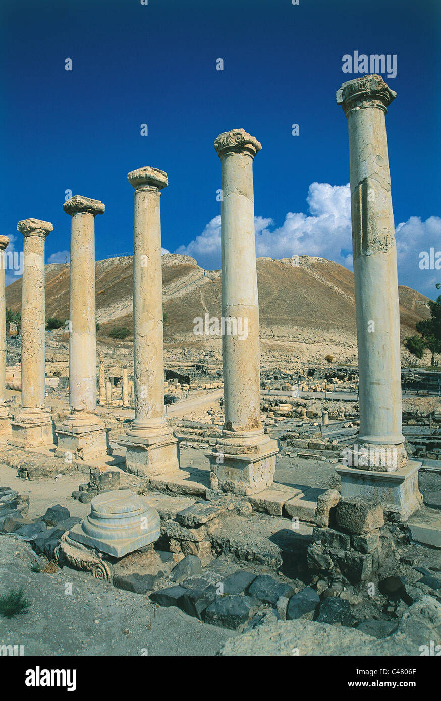 Photographie de l'anciennes ruines de Beth Shean Banque D'Images