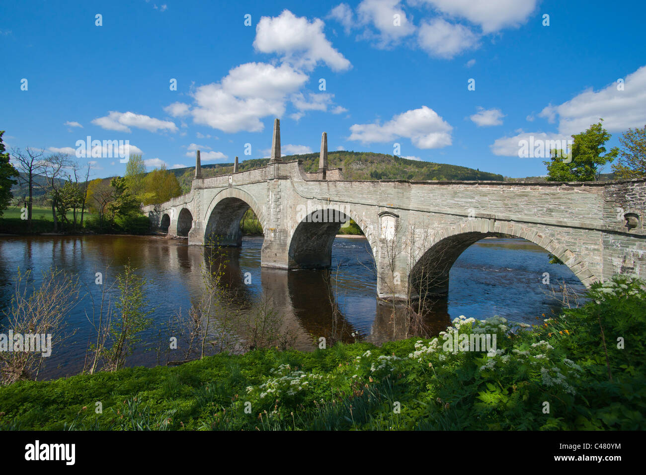 Wade's Bridge, rivière Tay, Aberfeldy, Perthshire, Écosse, Royaume-Uni Banque D'Images