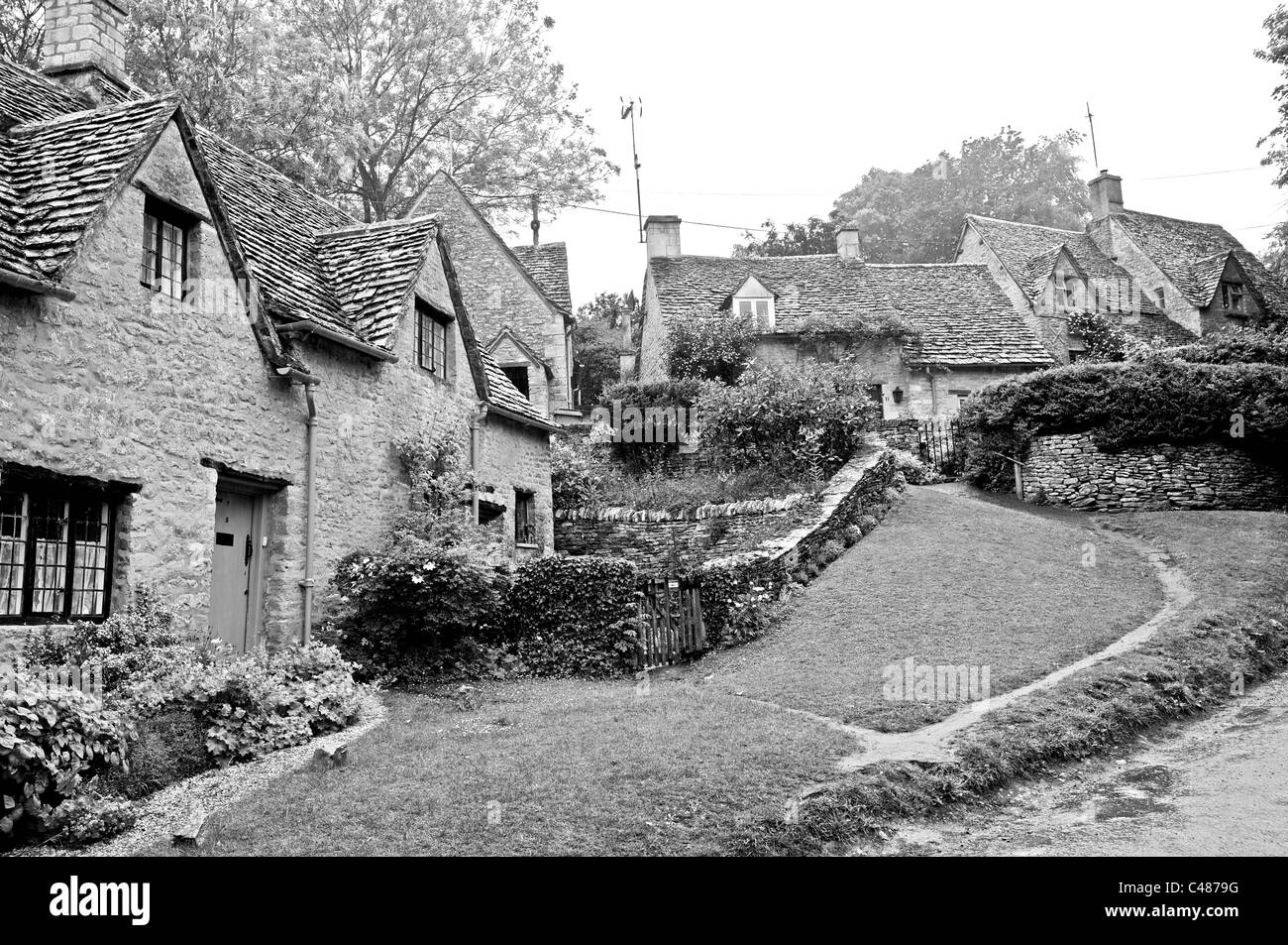 Arlington Row, Bibury, Gloucestershire Banque D'Images