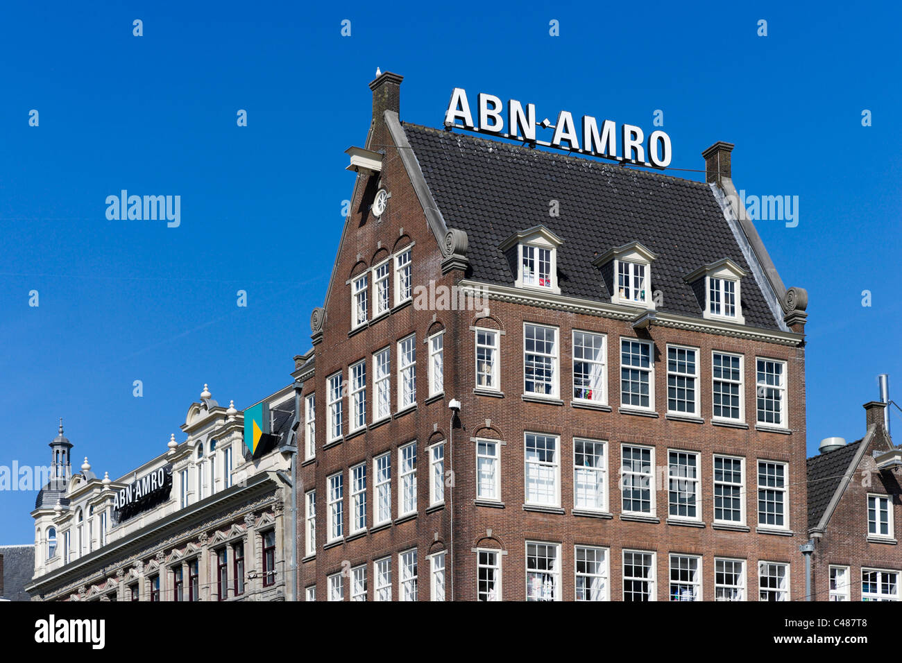 ABN Amro Bank, Dam Square, Amsterdam, Pays-Bas Banque D'Images