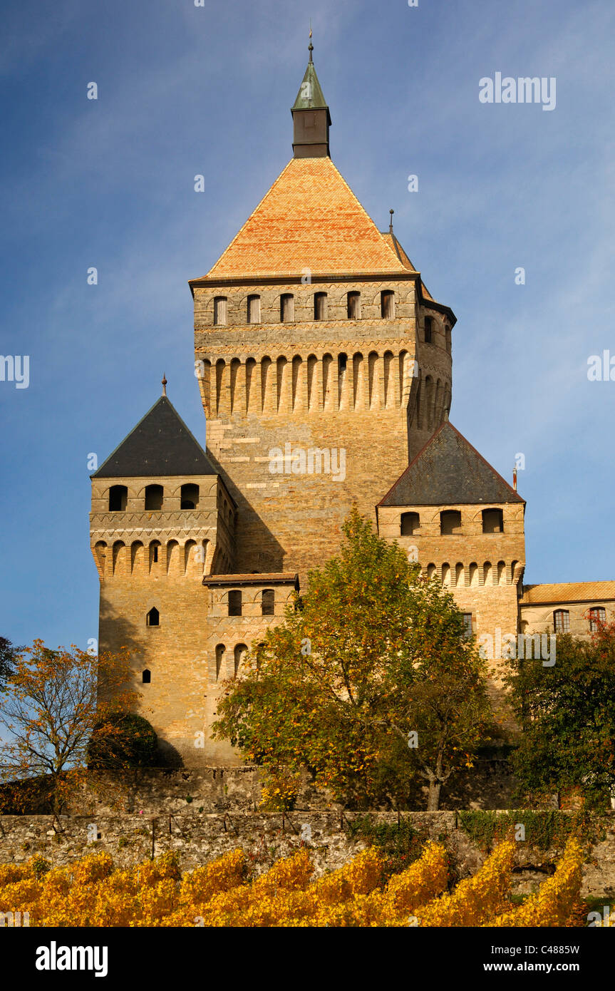 Garder, Château Vufflens-le-Château, Canton de Vaud, Suisse Banque D'Images