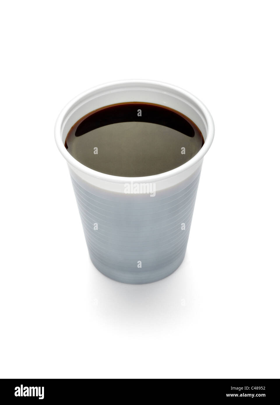 café renversé Banque D'Images