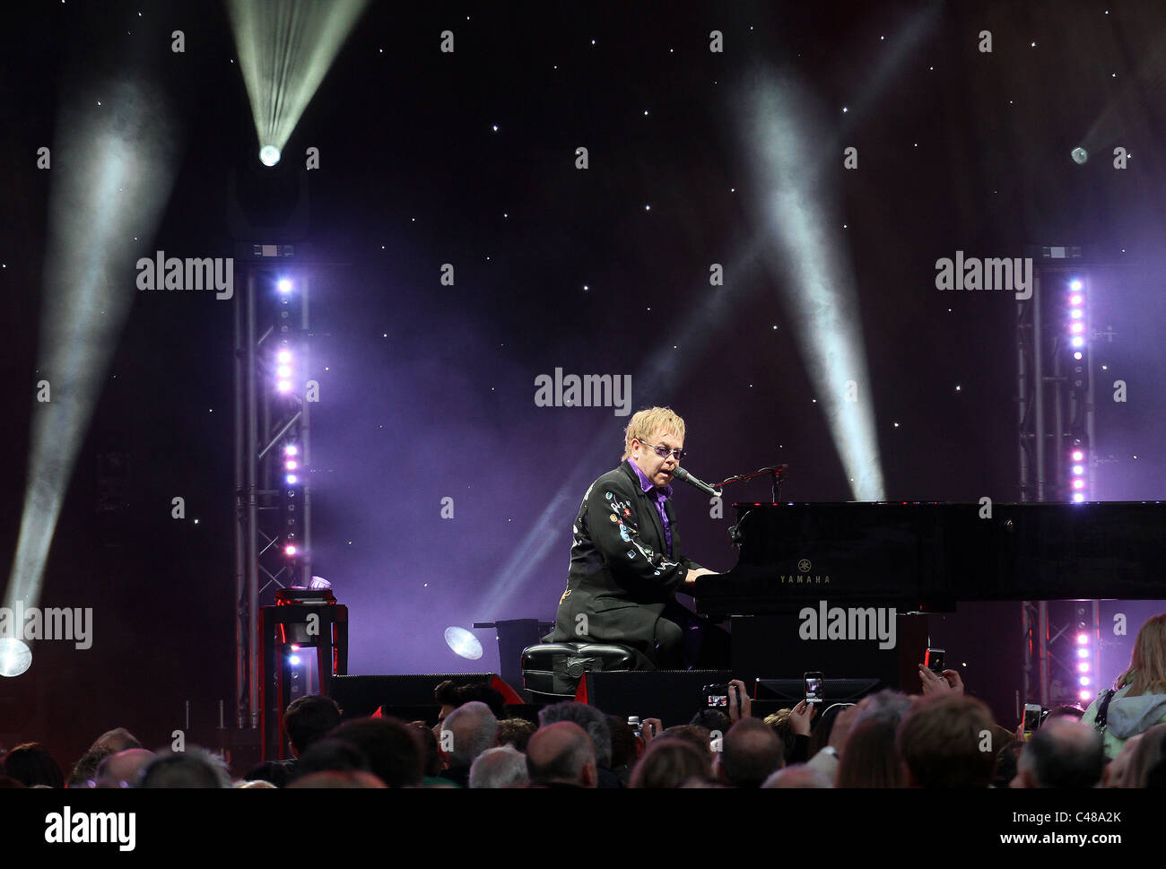 ELTON JOHN Elton John CONCERT SCARBOROUGH Scarborough ANGLETERRE 05 Juin 2011 Banque D'Images