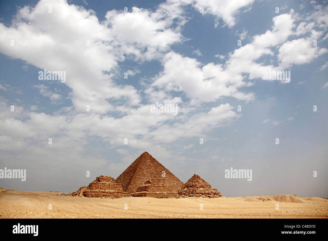 La pyramide de Menkaourê (Mykérinos) à les pyramides de Gizeh, Le Caire, Egypte Banque D'Images