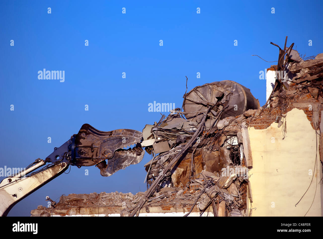 Travaux de démolition de brucelles Banque D'Images