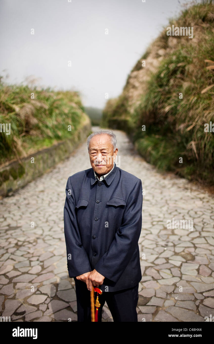 Un homme de la Chine continentale, le parc national de Yangmingshan, Taiwan, le 25 octobre 2010. Banque D'Images