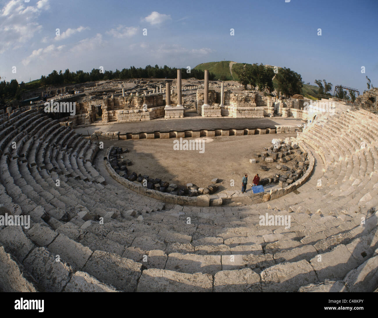 Photo de l'Amphithéâtre romain dans les ruines de Bet Shean Banque D'Images