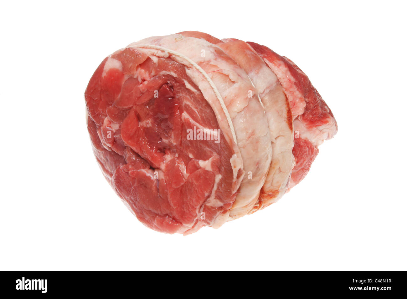 Épaule d'agneau roulée crus joint Banque D'Images