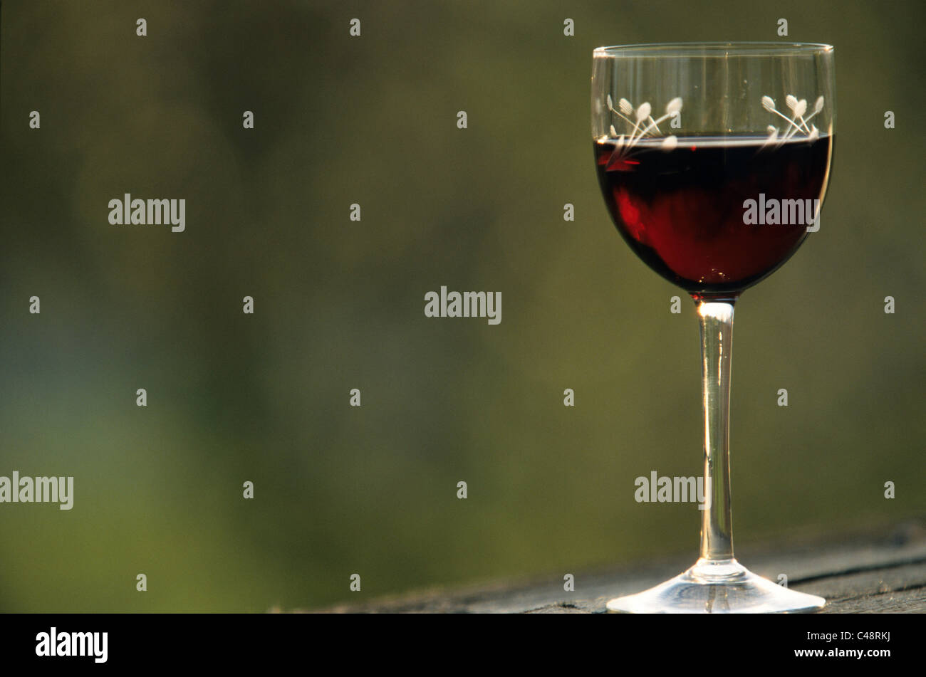 Verre de vin rouge Banque D'Images