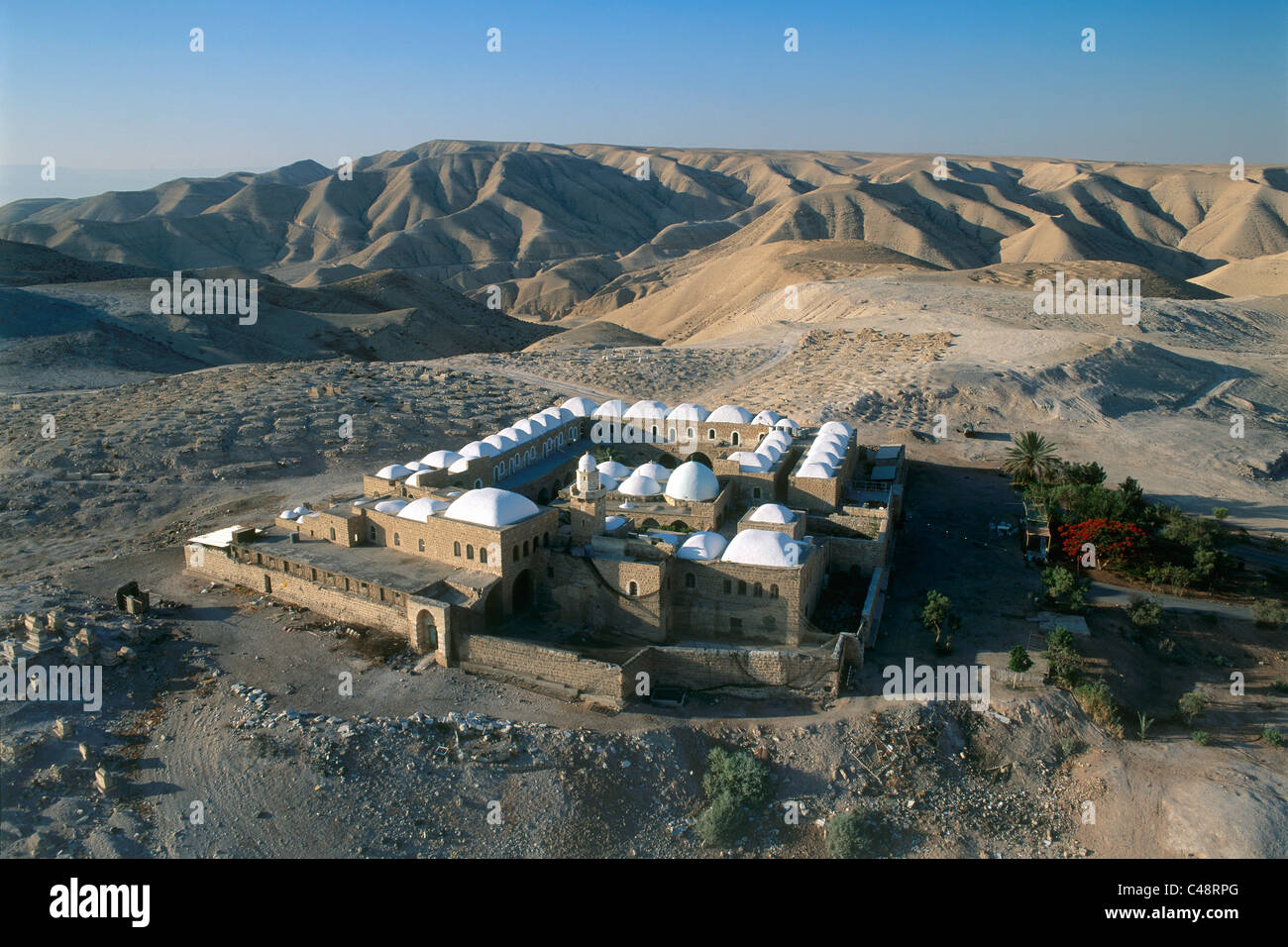 Vue aérienne de la mosquée de Nabi Musa Banque D'Images