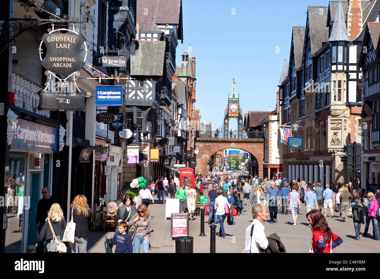 Centre-ville de Chester Banque D'Images