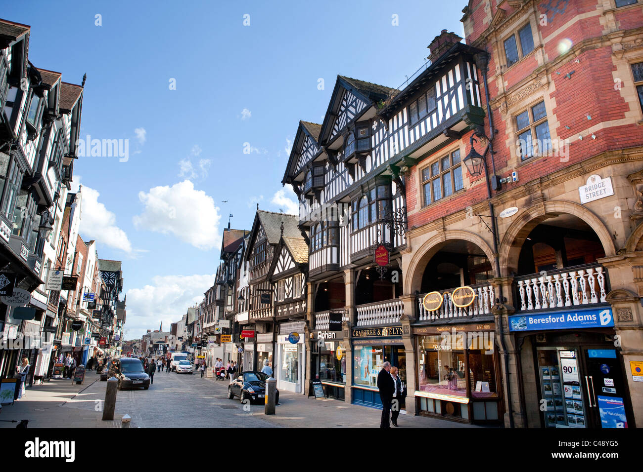 Centre-ville de Chester Banque D'Images