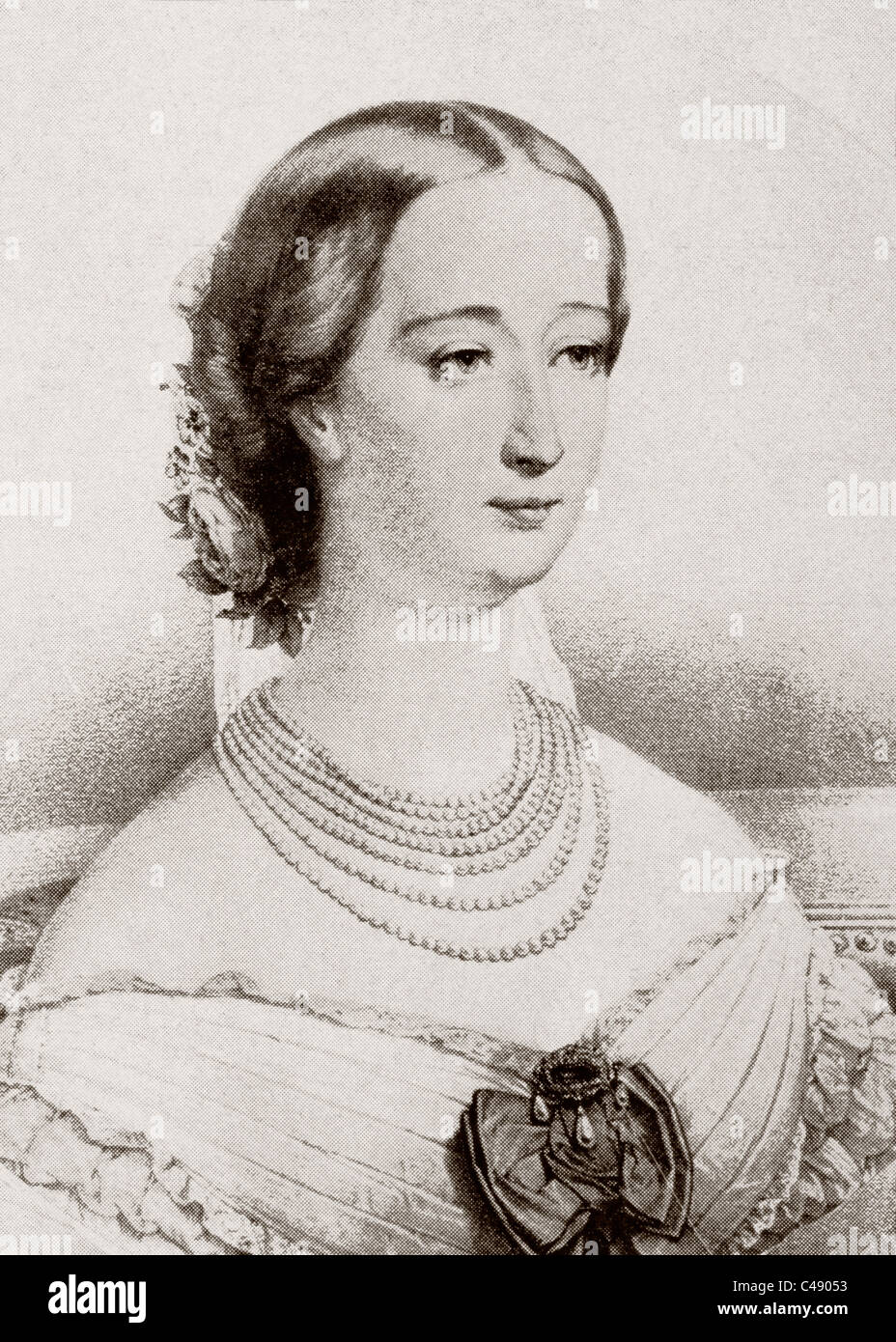 Eugénie de Montijo, 1826 - 1920. Dernière Impératrice des Français. Banque D'Images