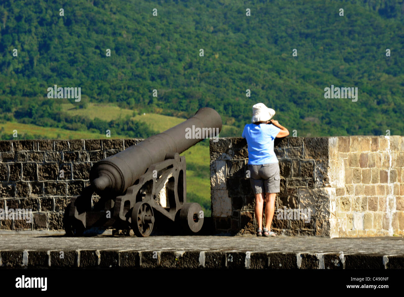 Parc National de la forteresse de Brimstone Hill Spring Basseterre Saint-kitts Caraïbes Croisière de l'Île, NCL Banque D'Images