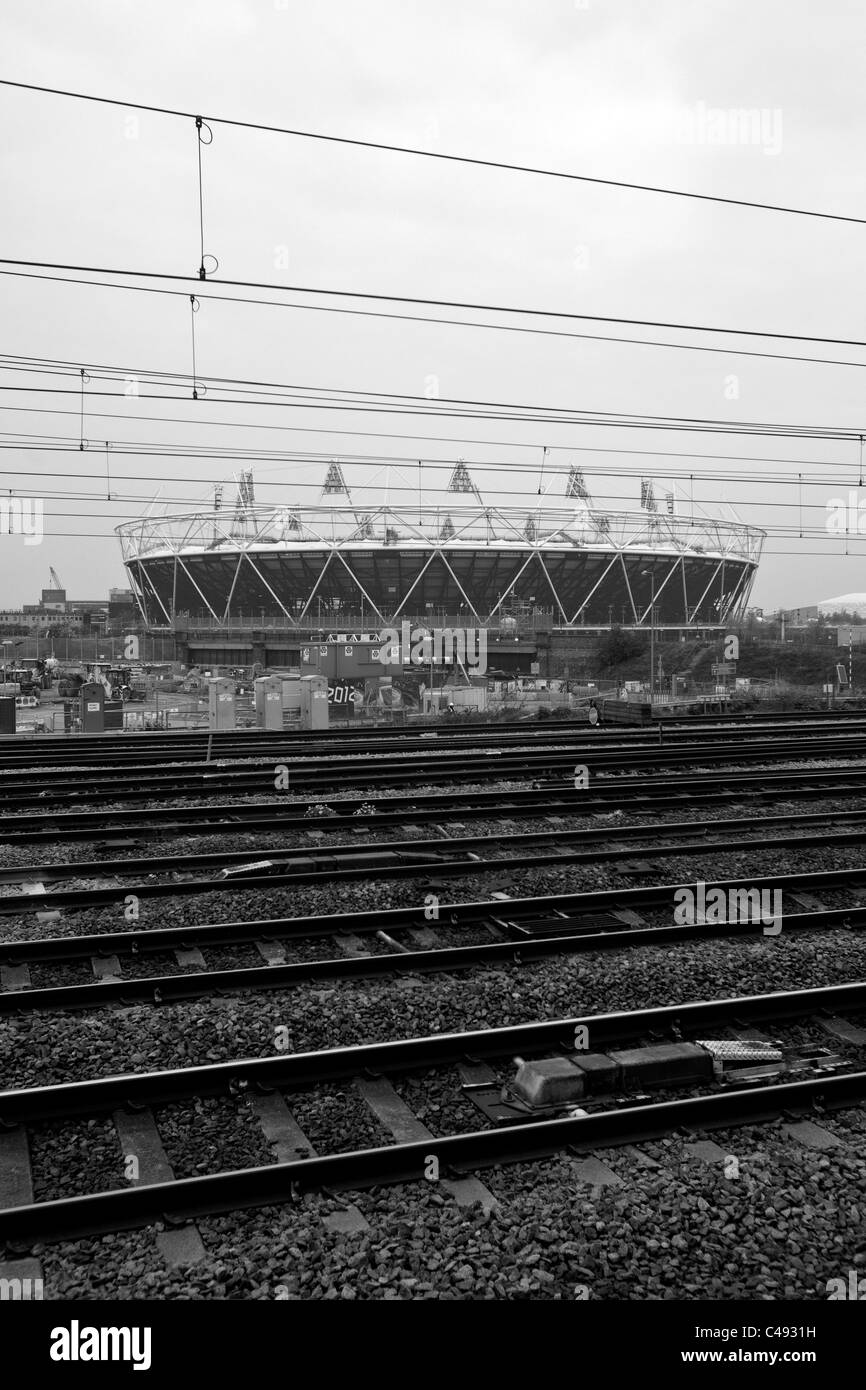 Stade olympique de Londres 2012, Stratford, London, Angleterre, Royaume-Uni. Banque D'Images
