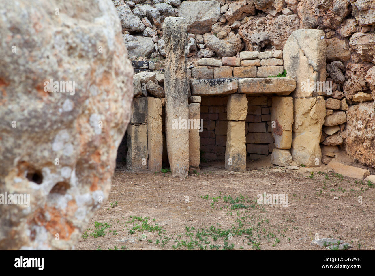 Site du patrimoine mondial de l'ancienne,Ggantija Gozo Banque D'Images
