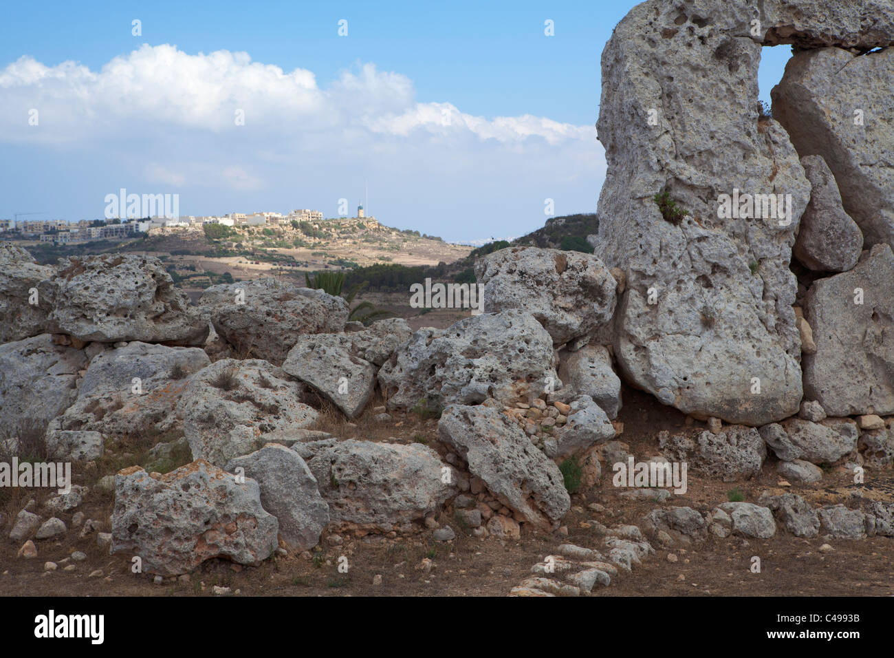 Site du patrimoine mondial de l'ancienne,Ggantija Gozo Banque D'Images