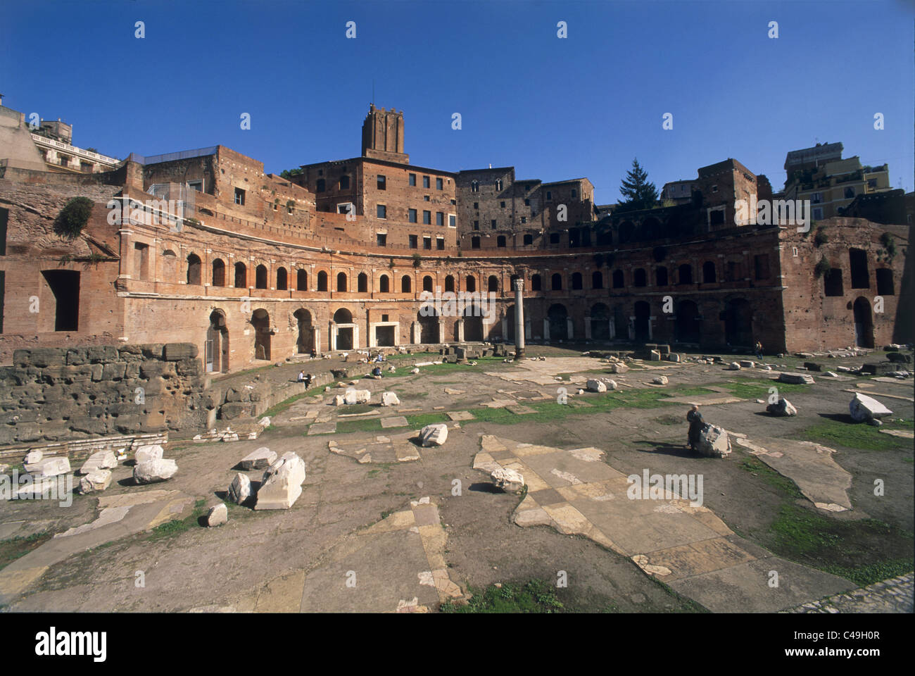 Photo de les ruines d'un ancien édifice romain en Italie Banque D'Images