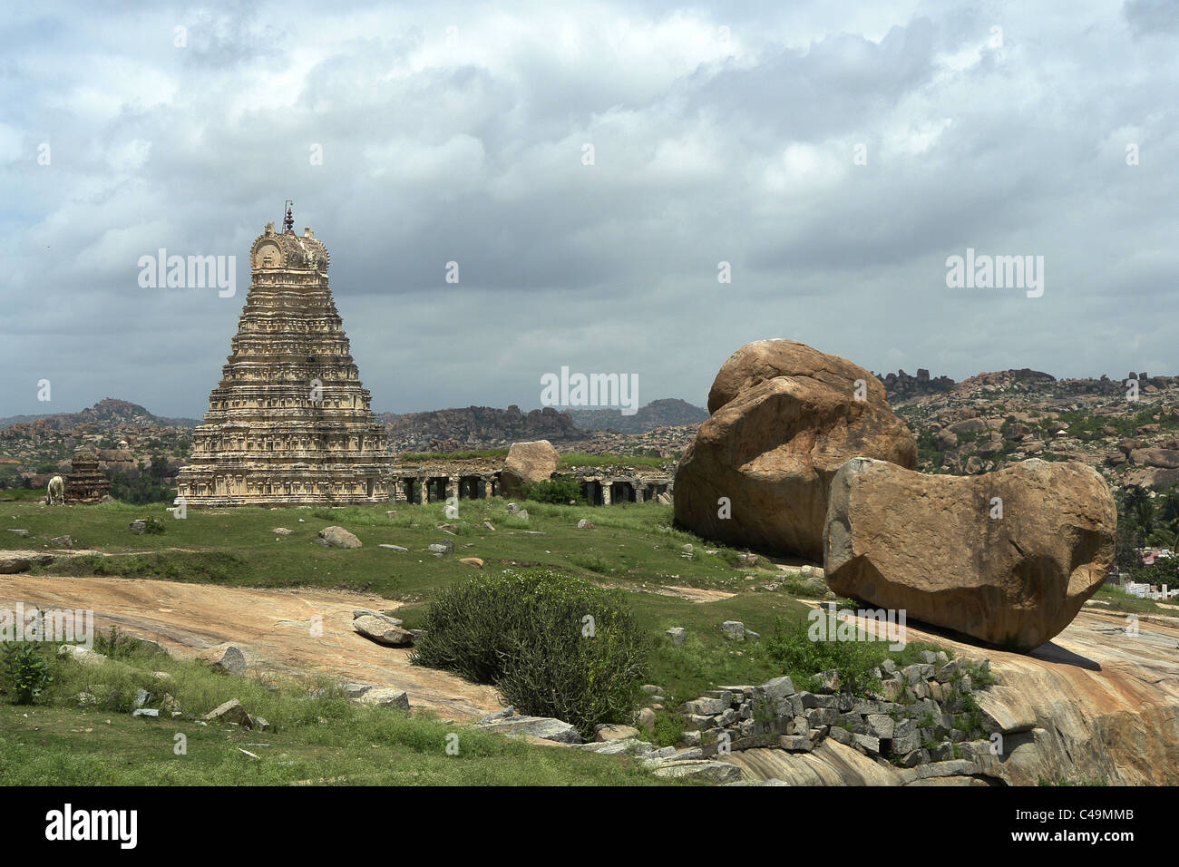 Humpi, Temple Virupaksha, Royaume Vijayanagara, monuments, temples, Banque D'Images