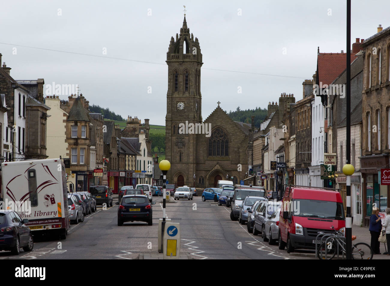 Le centre-ville de Peebles Ecosse Scottish Borders uk Banque D'Images