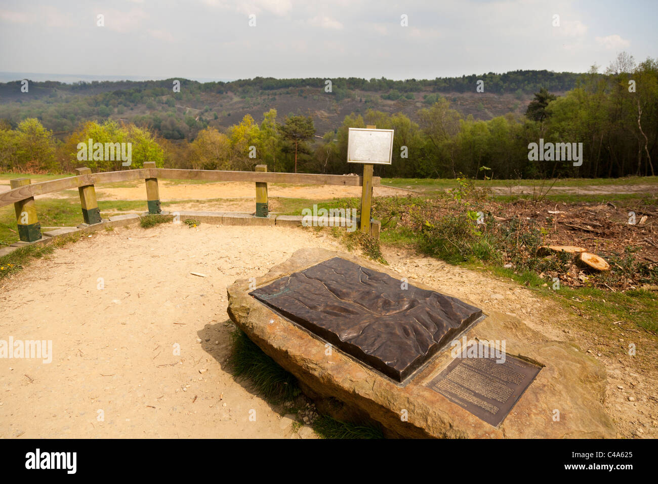 3D de la carte de The Devil's Punch Bowl à Hindhead Banque D'Images