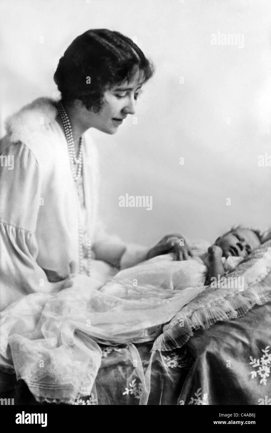 La reine Elizabeth la reine mère et la princesse Elizabeth Famille royale 29 mai 1926 Banque D'Images