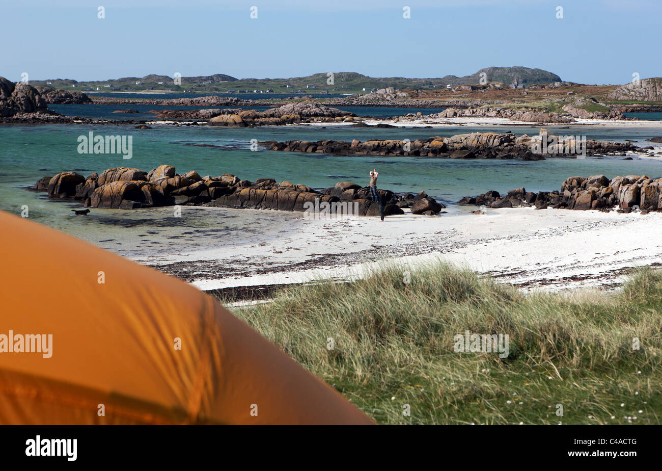 Camping à Fidden sur l'île de Mull Banque D'Images