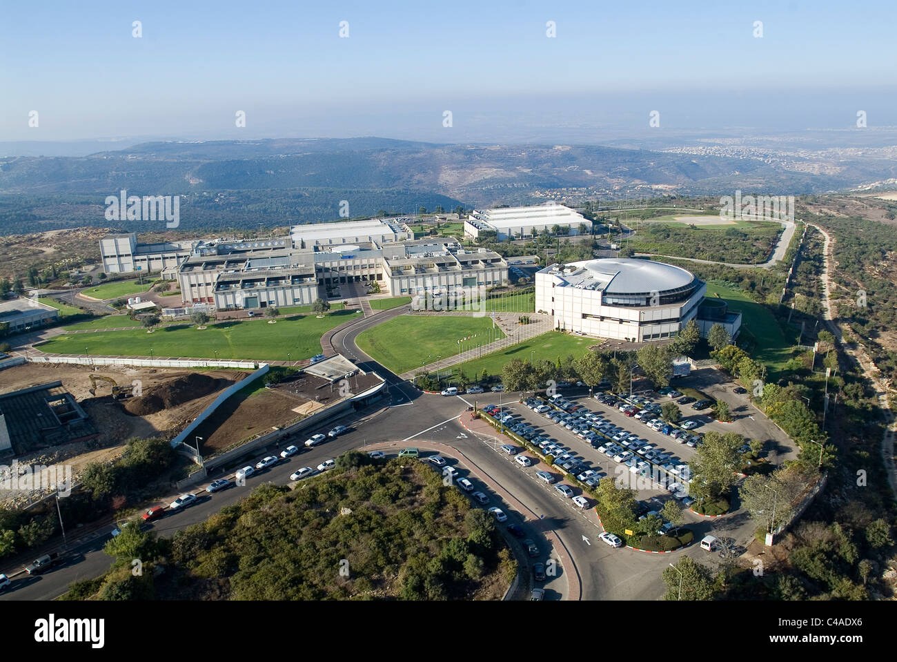 Photo aérienne de la zone industrielle de Teffen dans la Galilée occidentale Banque D'Images