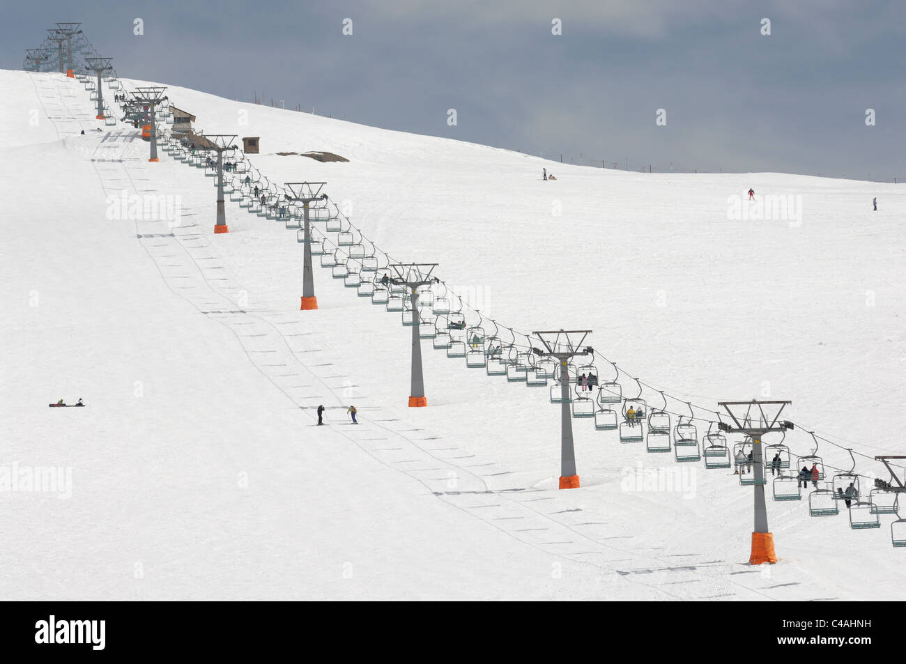 Domaine skiable de Tochal au-dessus de Téhéran Iran Banque D'Images