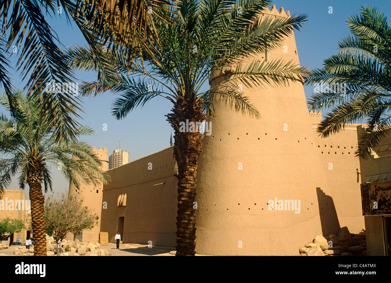 L'Arabie saoudite, Riyad. Construit en 1865 et aujourd'hui autour de très restauré, Masmak Fort (ou Qasr al-Masmak) Banque D'Images